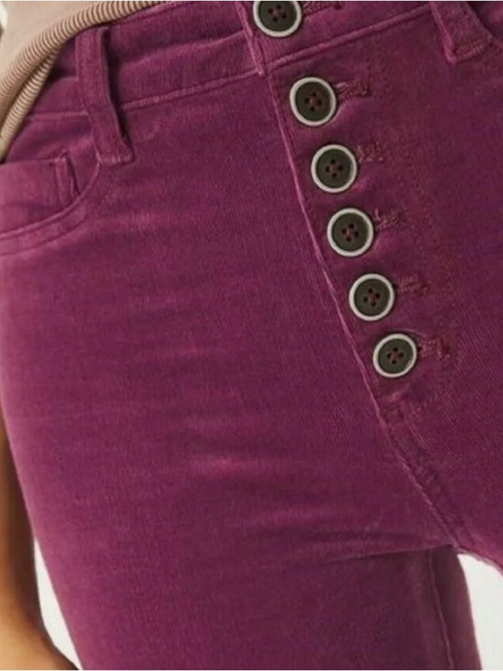 Pilcro Plum Corduroy, Button-up Pants - Picture 2 of 11